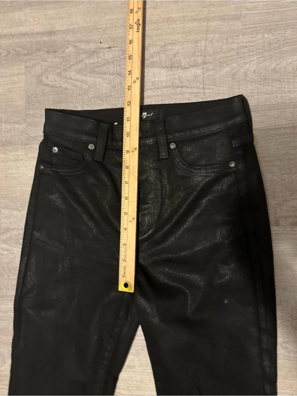 7 For All Mankind Jeans Slim Kick Womens 27 Metallic Fall Trendy Unique Movie